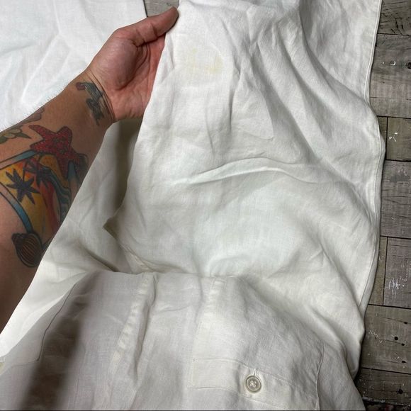 Neiman Marcus white linen pants - Picture 5 of 6